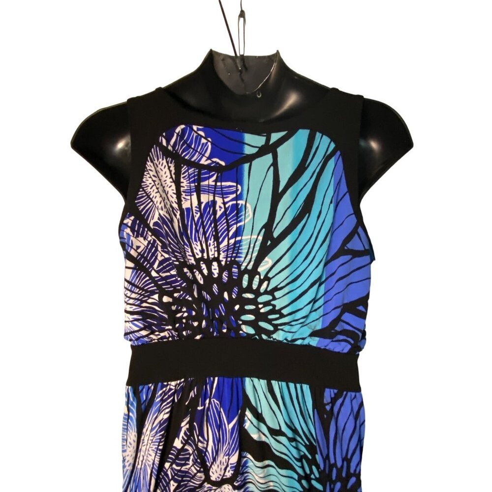 Ruby Rd. Blue Sleeveless Dress With Lace Trim size L - Picture 9 of 10